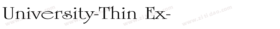 University-Thin Ex字体转换